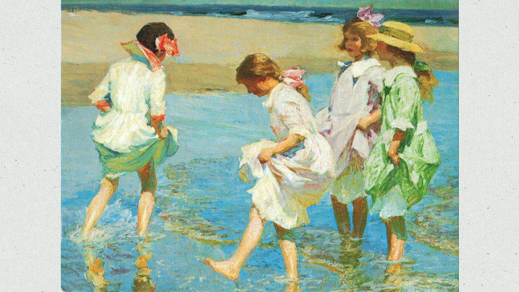 Edward Henry Potthast-Girls on the beach_1920x1080