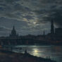 Johan Christian Dahl-View of Dresden by Moonlight_d