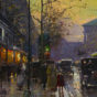 Edouard Léon Cortes-Boulevard de la Madeleine at sunset_d