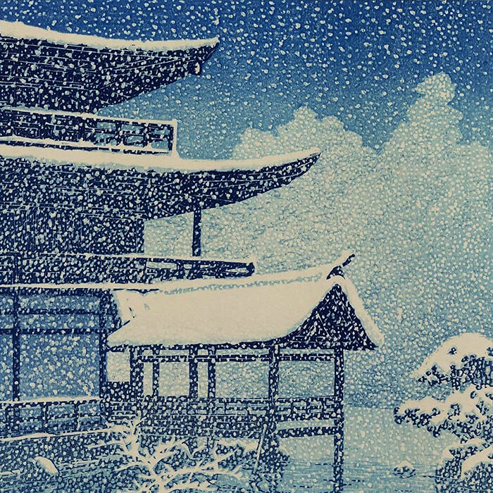 川瀬巴水 雪の金閣寺 壁紙ギャラリー Kagirohi