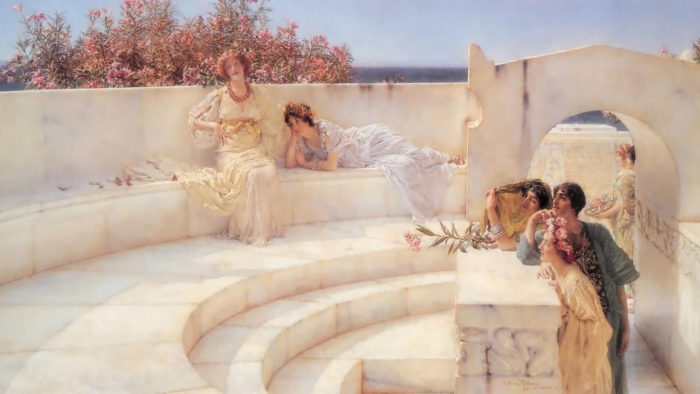 Lawrence Alma-Tadema_Under the Roof of Blue Ionian Weather_1920x1080