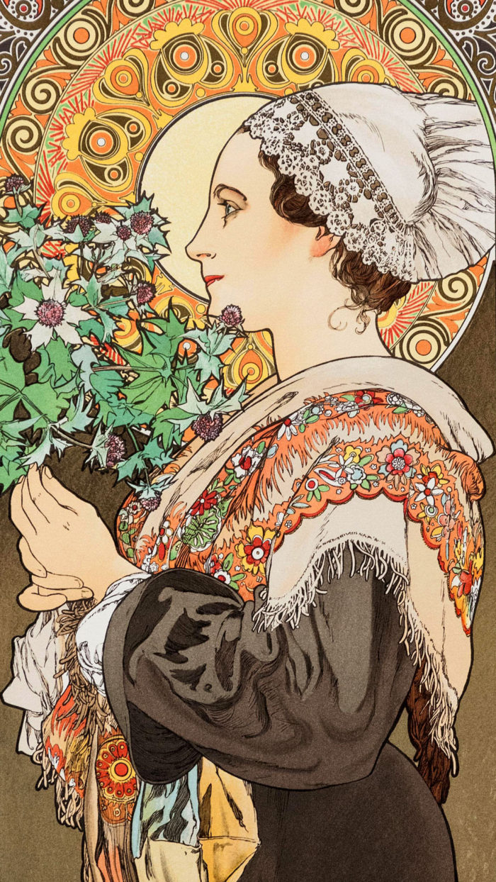 Alfons Mucha - Thistle from the Sands 1080x1920