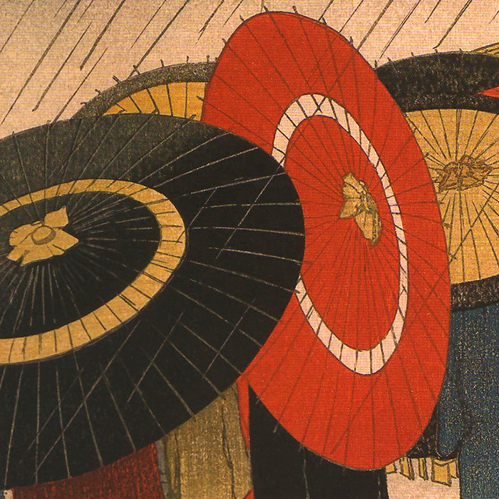Friedrich Capelari - Umbrellas aka Girls Returning Home In The Rain d