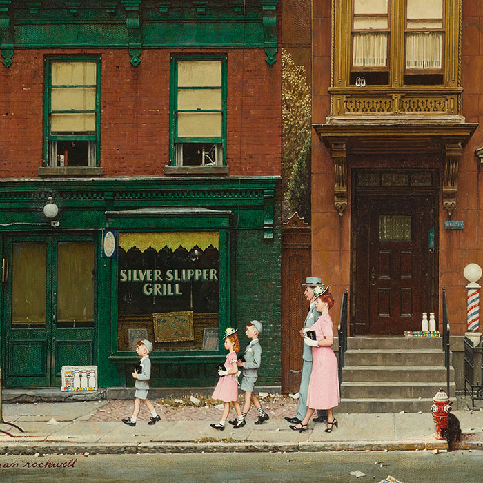 Norman Rockwell - Walking to Church d