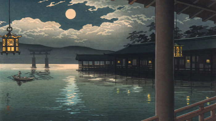 Tsuchiya Koitsu - Summer Moon at Miyajima 1920x1080
