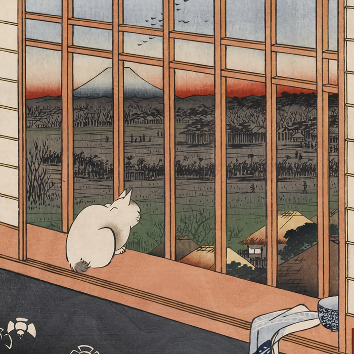 Utagawa Hiroshige - Asakusa tanbo tori no machimoude d