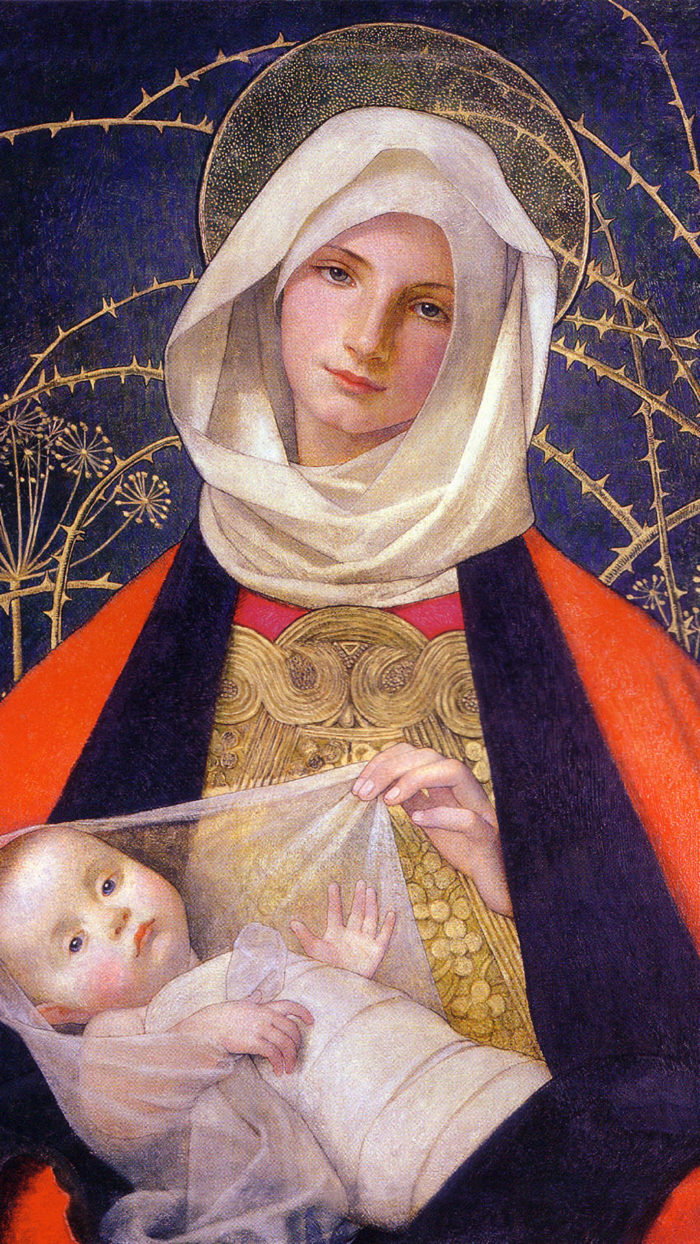 Marianne Stokes - Madonna and Child 1080x1920