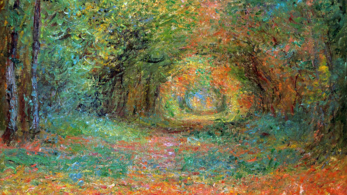 クロード・モネ Claude Monet - The Undergrowth in the Forest of Saint-Germain 1920x1080