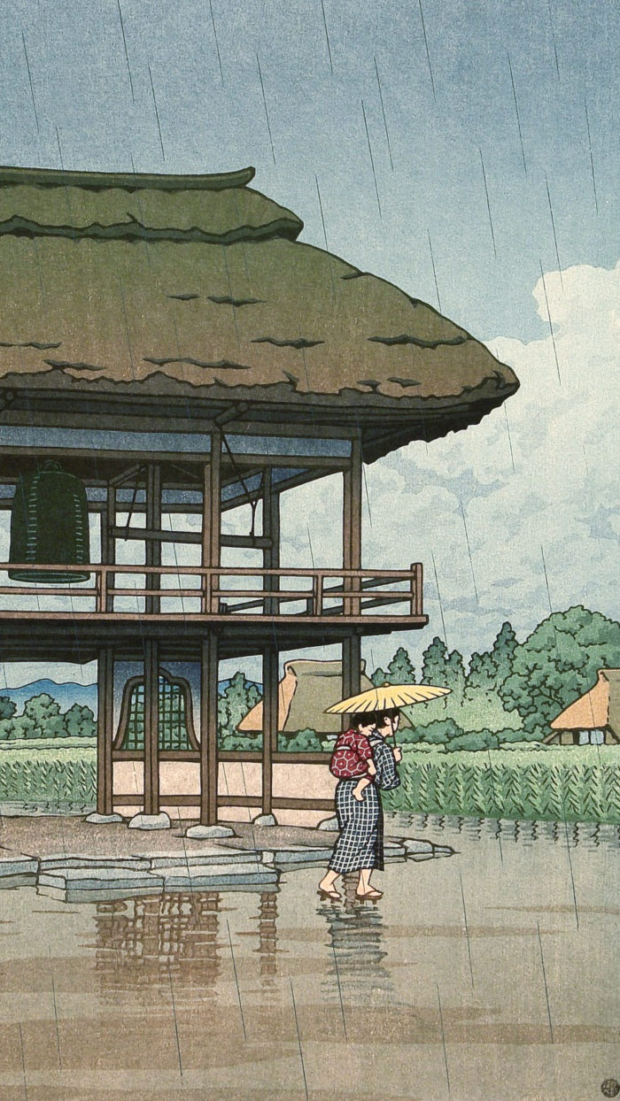 川瀬巴水 宮崎源蔵寺 埼玉 Kawase Hasui - Miyazaki genzoji(saitama) 1080x1920