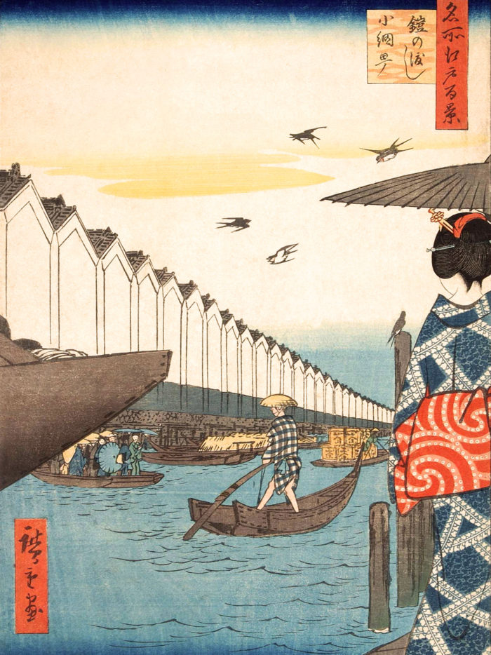 歌川広重 名所江戸百景 鎧の渡し小網町 Utagawa Hiroshige - Yoroi no watashi koamicho 2048x2732