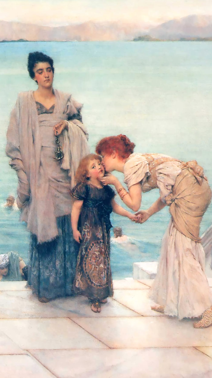 ローレンス・アルマ＝タデマ Lawrence Alma-Tadema - A Kiss 1080x1920