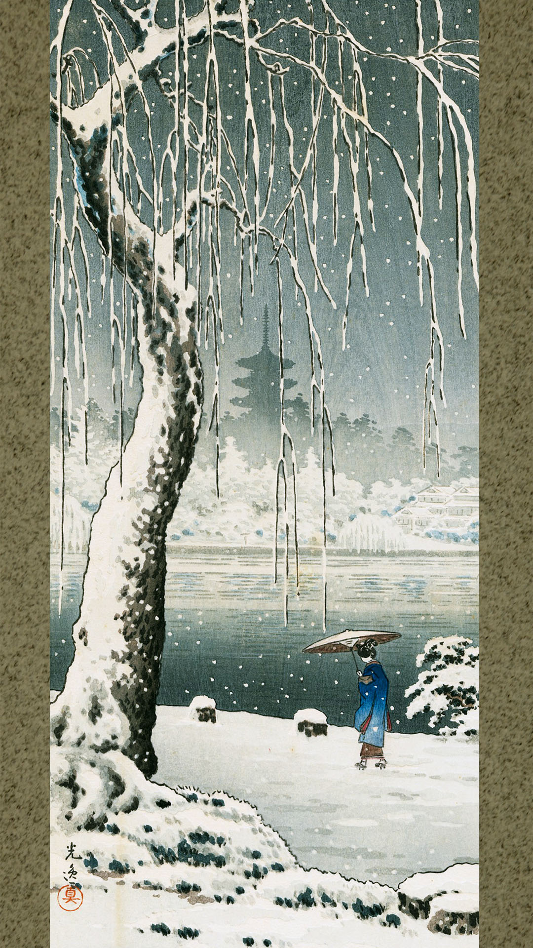土屋光逸 奈良 猿沢の池 Tsuchiya koitsu - Nara sarusawa no ike 1080x1920 2