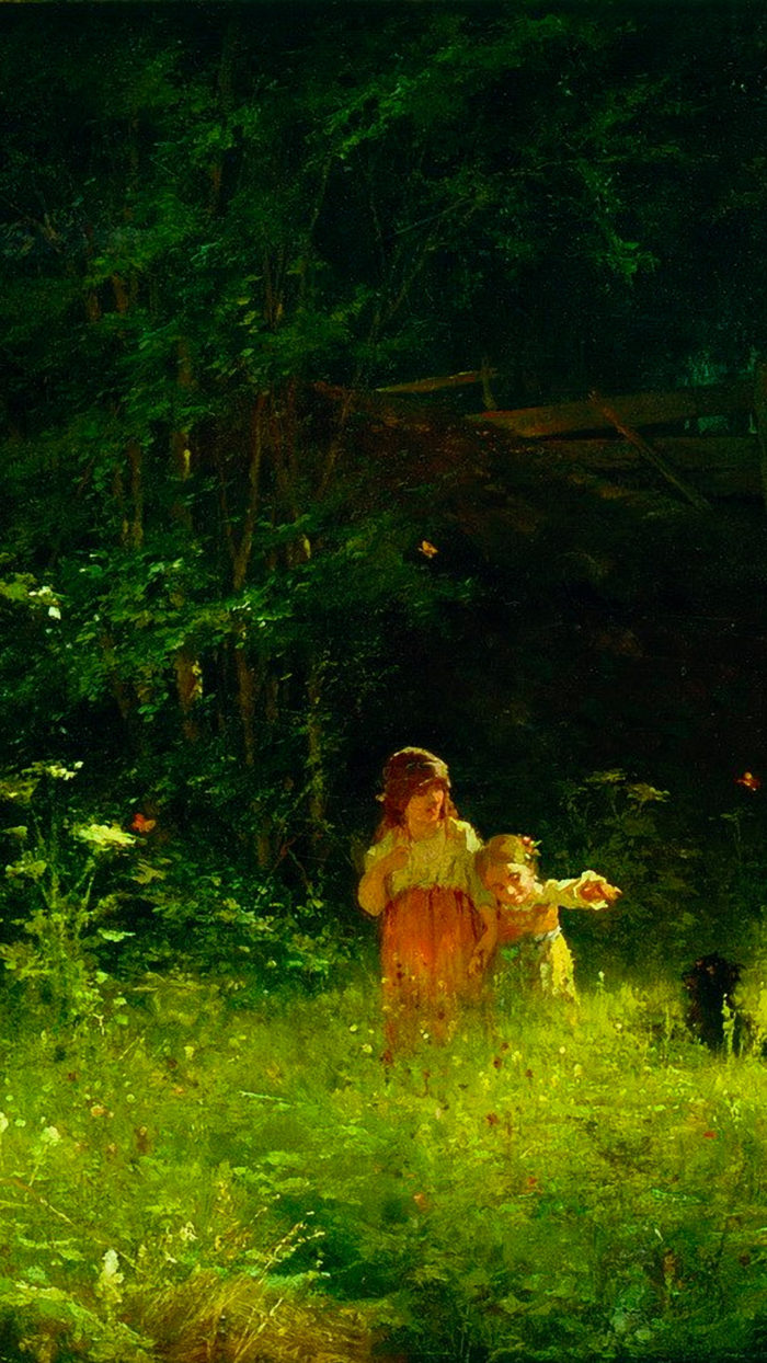 Ivan Kramskoy - Children in the woods 1080x1920