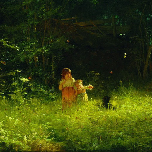 Ivan Kramskoy - Children in the woods d