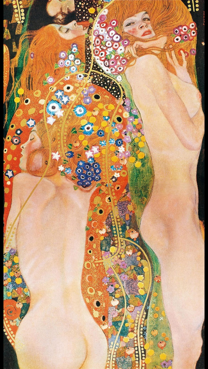 Gustav Klimt - Water Serpents II 1080x1920