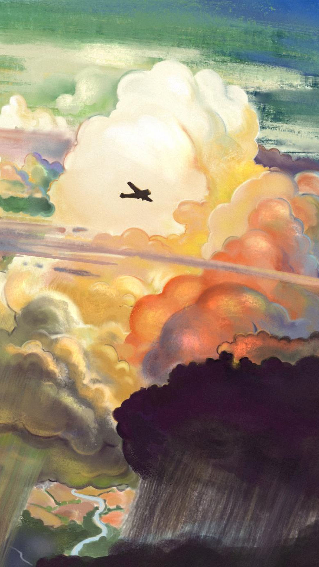 N. C. Wyeth - The Airmail 1080x1920