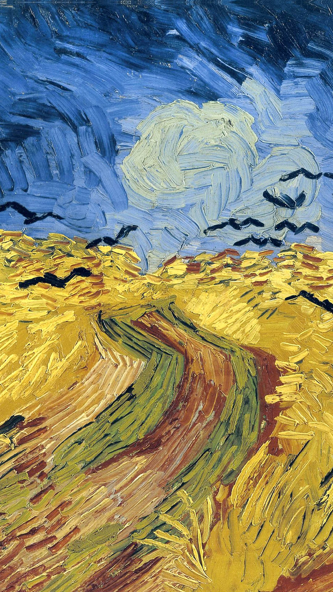 Vincent van Gogh - Trigal con cuervos 1080x1920