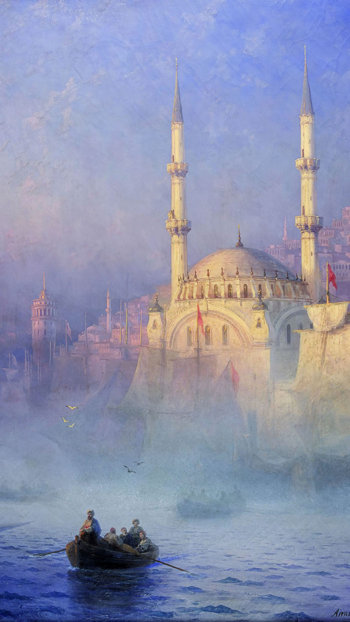 Ivan Aivazovsky - Constantinople, mosque of Top-Kahne 1080x1920