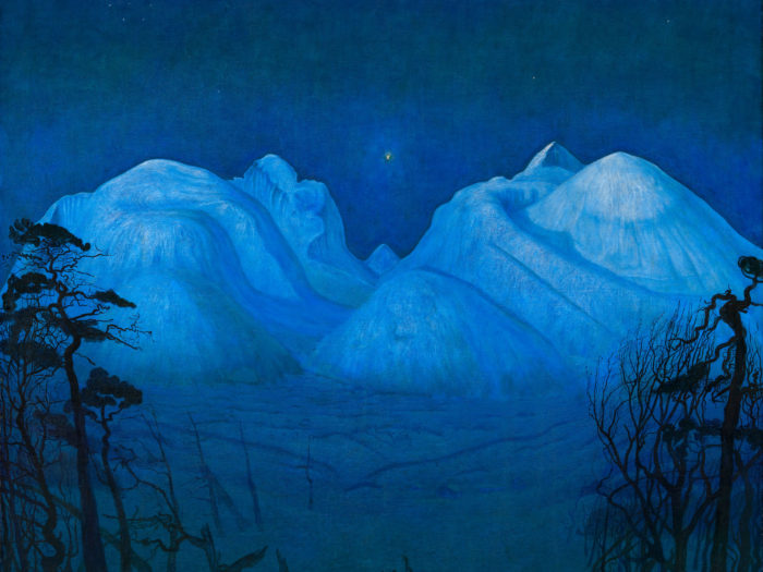 Harald Sohlberg - Vinternatt i Rondane 2732x2048