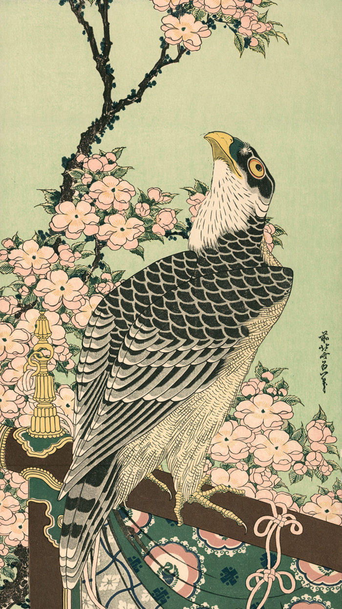 Katsushika Hokusai - Ouka ni taka 1080x1920