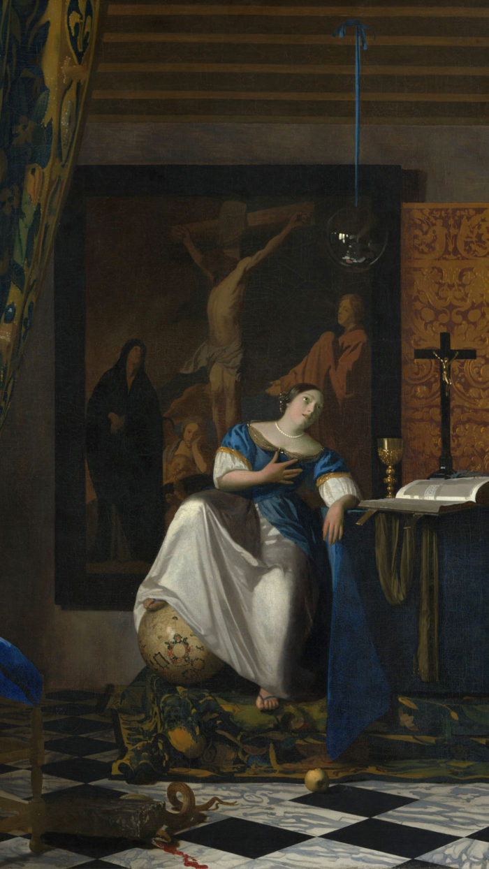 Johannes Vermeer - Allegory of the Catholic Faith 1080x1920