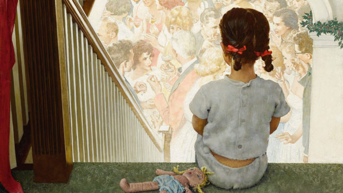 Norman Rockwell - Little Girl Looking Downstairs 1920x1080